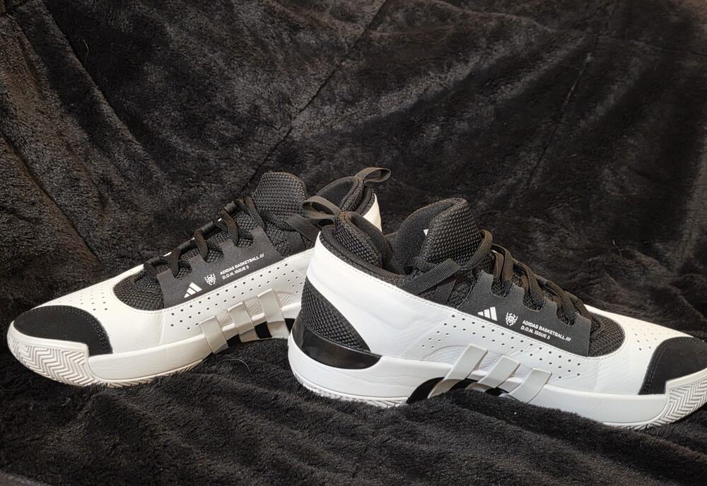 Adidas D.O.N. Issue 5 Donovan Mitchell Basketball Shoes Mens 8.5 White Black